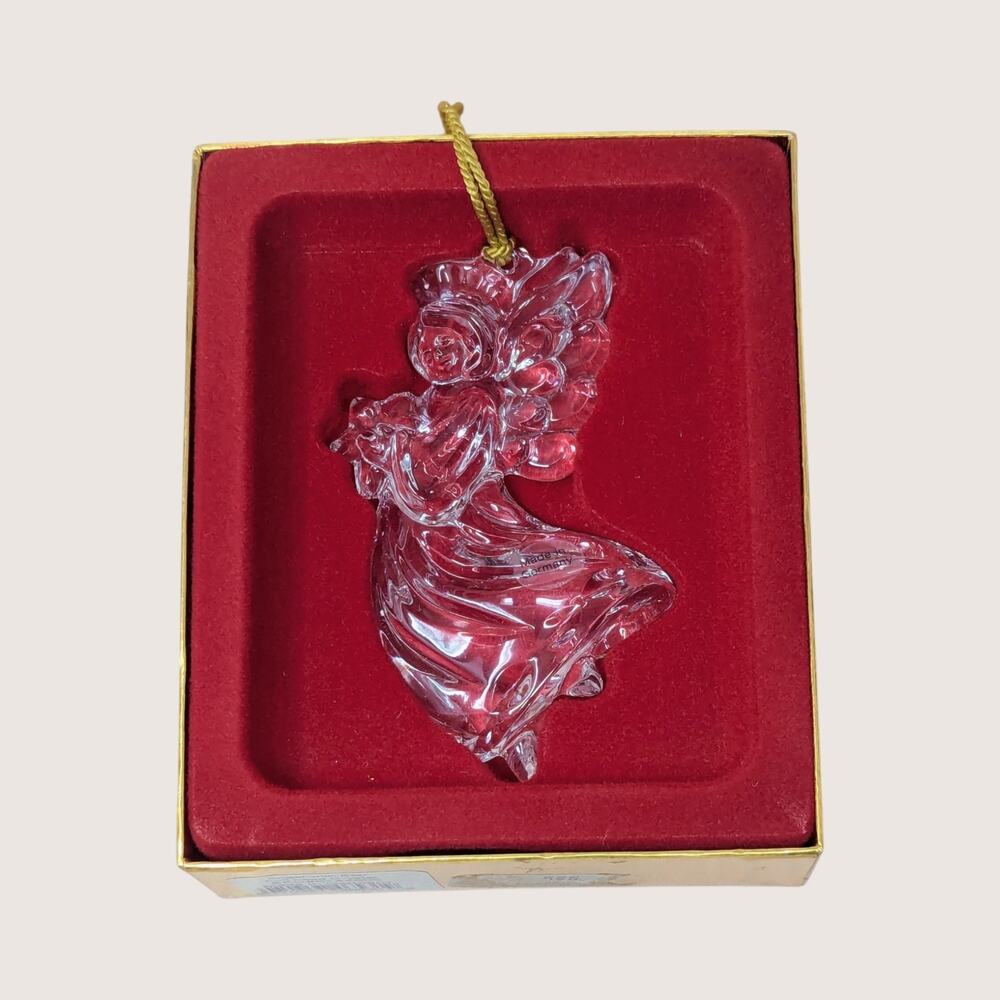 Vintage Gorham Lead Crystal Angel Ornament